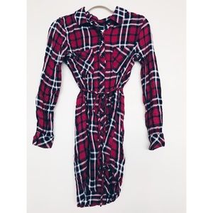 Rails Plaid Belted Shirt Dress